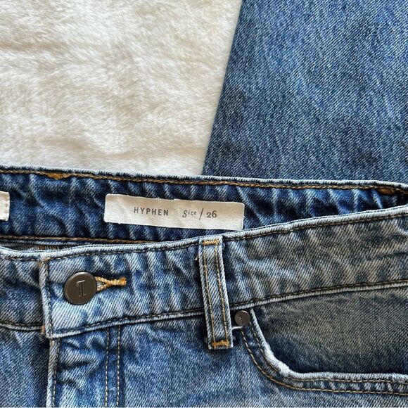 Pilcro and Letterpress Hyphen Fringe Bottom Jeans Women’s Size 26 - Picture 3 of 13